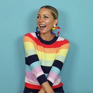 Halogen x Atlantic-Pacific Rainbow Stripe Sweater XS